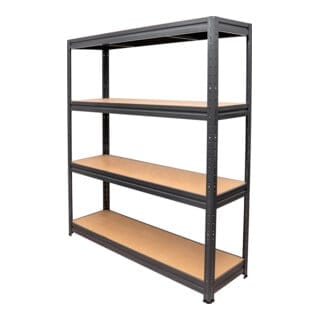 Schwerlast-Fachbodenregal, maximiale Fachlast 600kg, HxBxT 1770x1600x450 mm, Lagerregal, Werkstattregal, Werkzeugregal, Kellerregal, Steckregal,