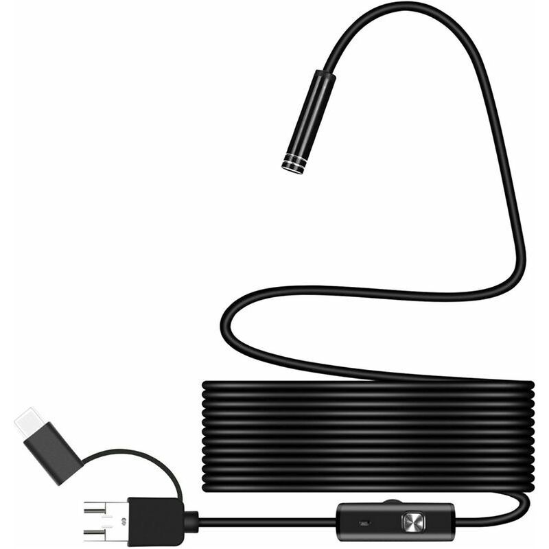 Vurahome - 3-in-1 Android Usb Typ-c Endoskop Inspektion 7mm Kamera 6 Led Hd Led-beleuchtung