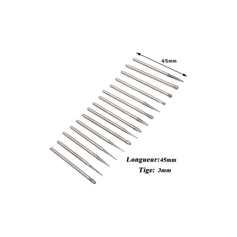Vurahome – 30 Stück 3-mm-diamantfräser, Diamantschaft-rotationsbohrer Für Glas, Edelsteine, Metall, Schleifen, Schmuckherstellung, Zubehör Für Rotationsgravurwerkzeuge