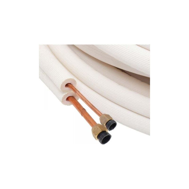 Vurahome – 4 M Isoliertes Kupferrohr – 1/4" + 3/8" Fittings Paar – Klimaanlagenkompatibel – Wasserdicht Und Langlebig – Für Installateure Und Fachleute