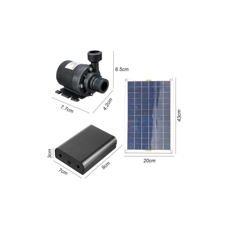 800 L/h 50 W Bürstenlose Solarpumpe – Maximale Fördermenge 800 L/h – Förderhöhe Bis Zu 5 M – Für Aquarien Und Gartenbrunnen