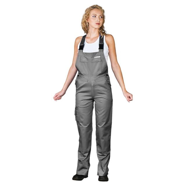 Damen Arbeitslatzhose grau 50