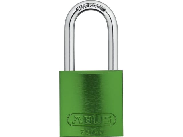 Abus Vorhangschloss Aluminium 72LL/40 grün vs. 1 Schlüssel