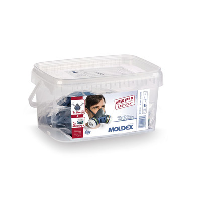FP - Moldex Atemschutzbox A1B1E1K1 P3 r Größe m, Serie 7000, organische Gase, anorganische Gase, Saure Gase, Ammoniak und Partikel EasyLock