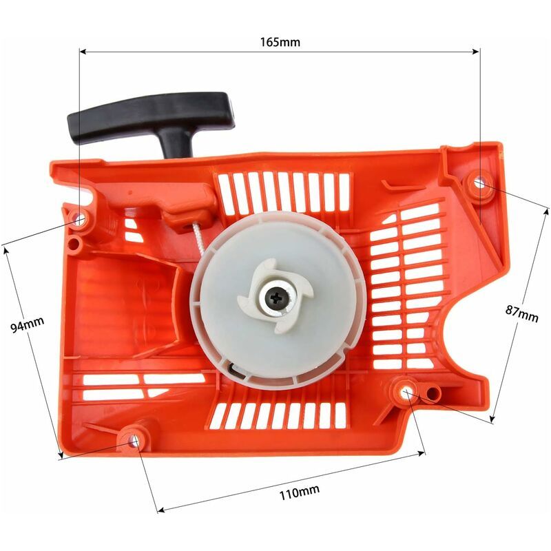 Vurahome – Einzel-rückstoßstarter 45cc 52cc 58cc Für Chinesische Kettensägen 4500 5200 5800 Rot