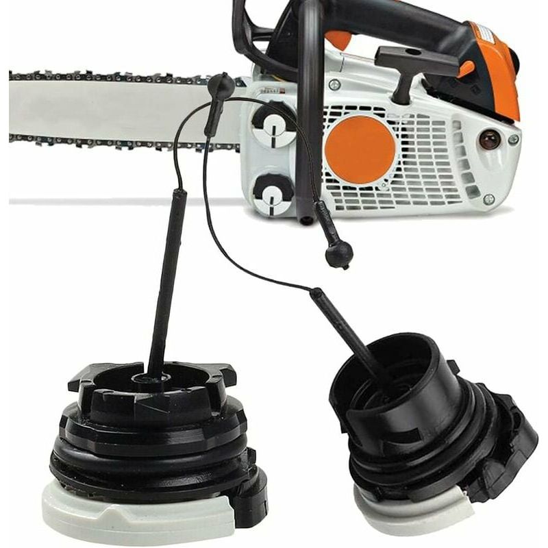 Vurahome - Tankdeckel + Öldeckel Für Stihl Ms200 Ms210 Ms230 Ms250 Ms260 Ms270 Ms280 Ms340 Ms341 Ms361 Ms380 Ms381 Ms390 Ms441 Ms460 Ms880 Ms171 Ms181 Ms192t Kettensäge (4 Stück)