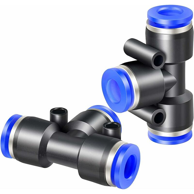 Vurahome – 10-mm-3/8"-pneumatikverbinder, T-verbinder, Pe10-pneumatikverbinder, 3-wege-schnellkupplung Für 10-mm-schläuche, Pneumatikverbinder, Luftschlauchverbinder (5 Stück)