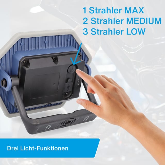 LED-Flutlichtstrahler mit neigbaren Magnetfuß 3000 Lumen - Cartrend