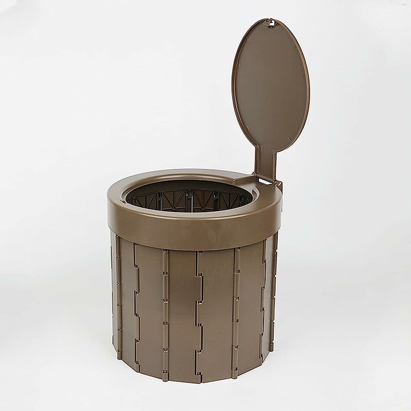 Tragbare Camping-toilette Für Kinder Und Erwachsene, Starker Zusammenklappbarer Toilettensitz-mülleimer Für Den Außenbereich