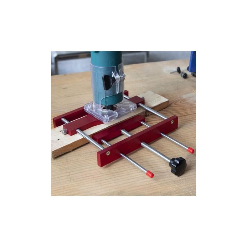 Massive Zapfenschneidvorrichtung Für Die Holzbearbeitung, Holzbearbeitungswerkzeug, Holzbearbeitungswerkzeug Aus Aluminiumlegierung, Frässchablone Mit 7 Bohrhülsen Für Möbeldesign.