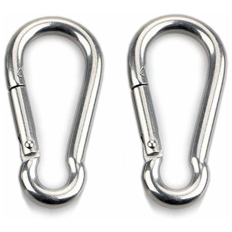 2 Stück Befestigungskarabiner Für Schwere Beanspruchung, Sport, Lock Dogs, Schaukelhängematte, Edelstahl 304, 8 Mm Dicke