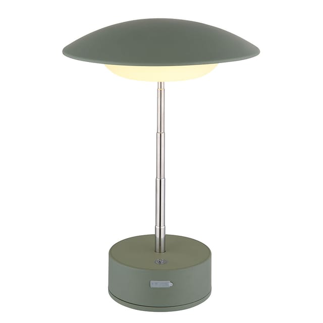 Globo Lighting - Tischleuchte Tischlampe Touchdimmer Akku Höhenverstellbar Nachttischlampe Grün Led, 1w Warmweiß, Dxh 18x26 Cm