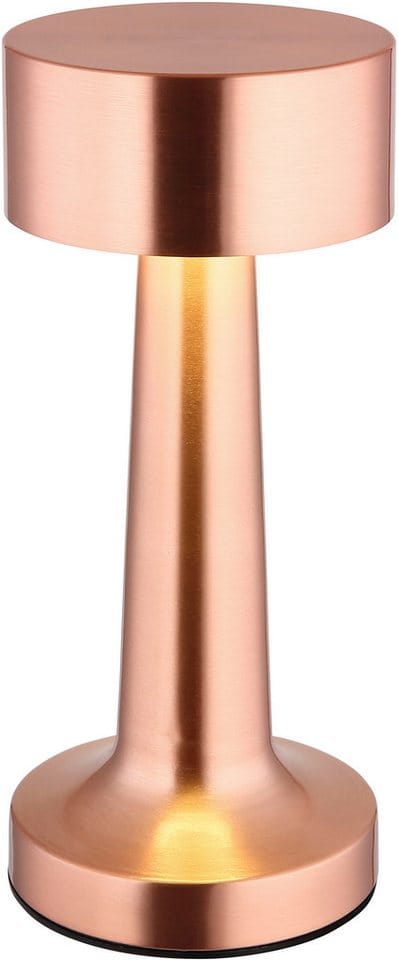 Tischlampe Tischleuchte Nachttischlampe kupfer Touchdimmer Akku led h 21 cm