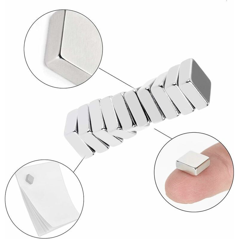 Vurahome - Leistungsstarke, Superstarke Neodym-magnete Für Diy-projekte An Wandpaneelen, Kühlschränken, Whiteboards - 10x10x4mm Quadratische Neodym-magnete (20 Stück)
