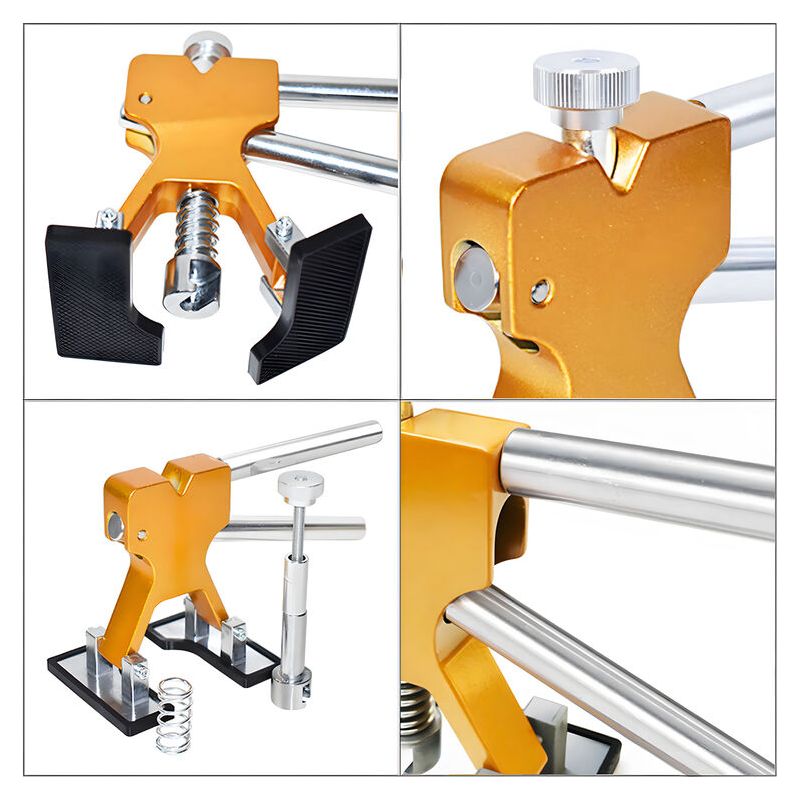 Vurahome - Dellenreparaturset, Verstellbare Breite, Lackschadenfreies Dellenreparaturwerkzeug Für Autokarosserie/motorrad/kühlschrank (gold)