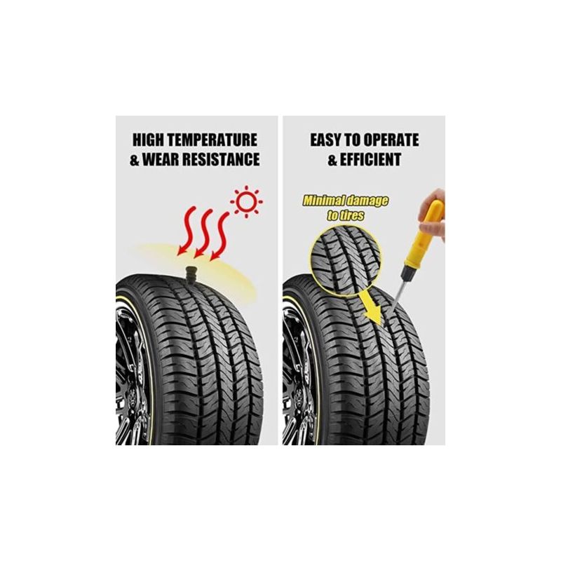 Vurahome - 30 Stück (15s+15l) Reifenreparatur-gummibolzen Mit Schraubendreher Für Autofahrer (auto/motorrad)