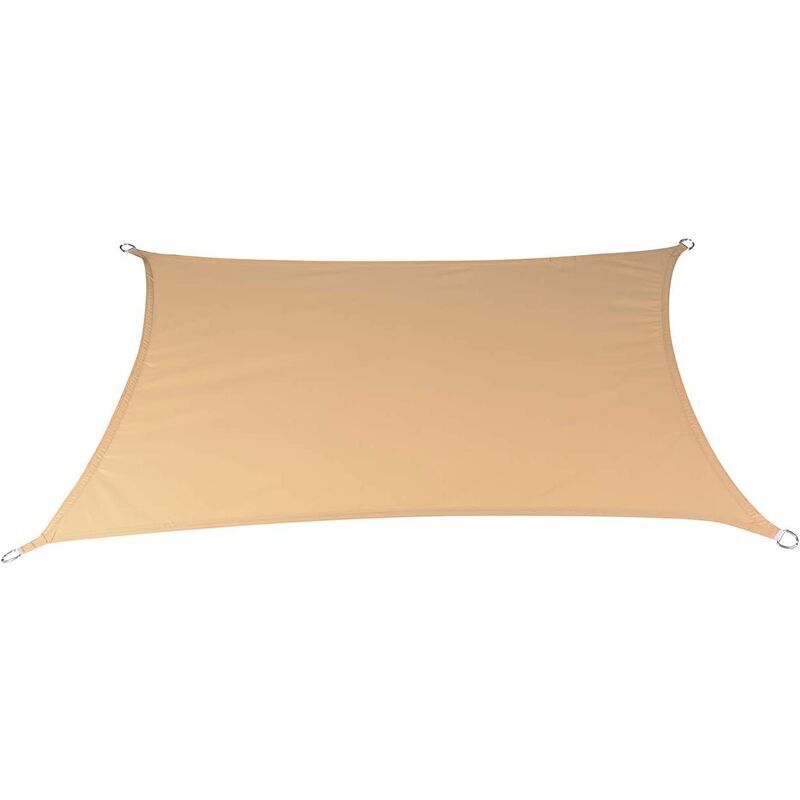 Vurahome – Rechteckiges Sonnensegel, 3 X 2,5 M, Wasserdicht Und Uv-beständig, Cremefarben