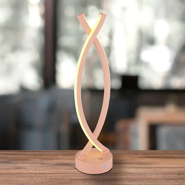 Globo Lighting - Wohnzimmerleuchte Tischlampe Tischleuchte pfirsichfarben led Touchdimmer h 41 cm
