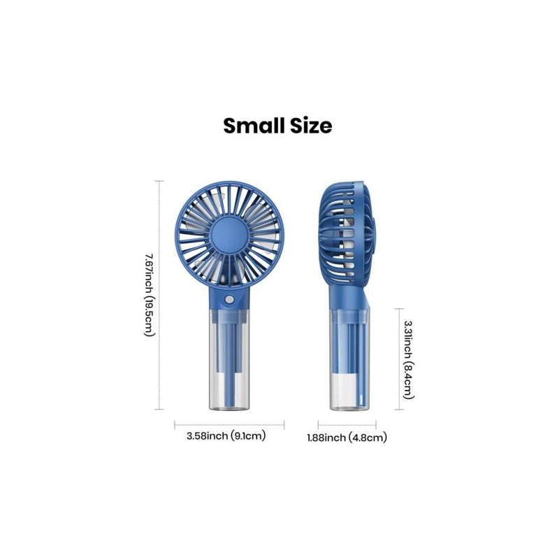 Tragbarer Sprühventilator – Wiederaufladbarer Handventilator Mit 32-ml-wassertank. Mini-handventilator Zur Kühlung Für Reisen, Outdoor-aktivitäten, Zum Schminken Und Campen.