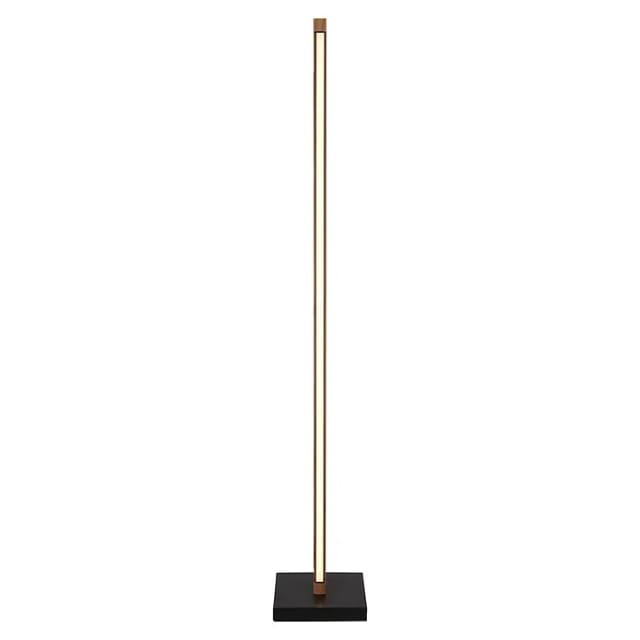 Tischlampe Tischleuchte Holzlampe Holzleuchte dunkelbraun schwarz led Höhe 113cm