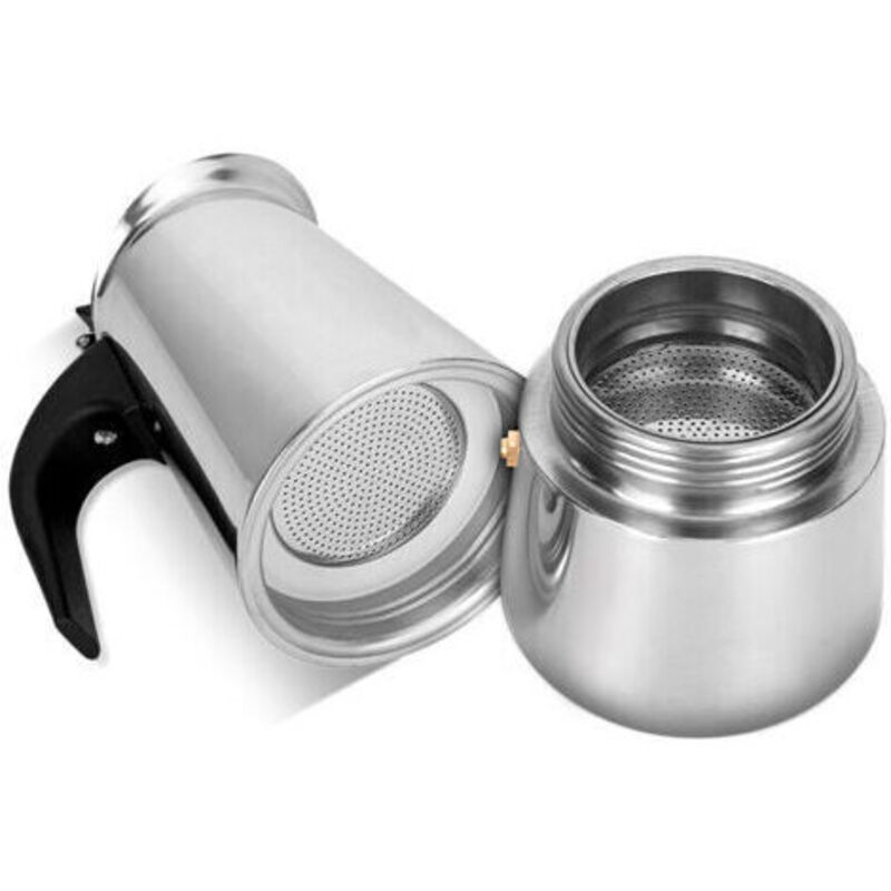 Vurahome – Italienische Kaffeemaschine, Edelstahl-mokakanne, 300 Ml Fassungsvermögen, Induktionsgeeignet Mit Ergonomischem Griff