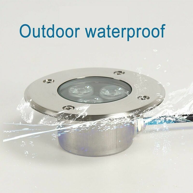 Led-einbaustrahler Für Den Außenbereich, Sehr Flach, 3 W, Ip68 Wasserdicht, Edelstahlgehäuse