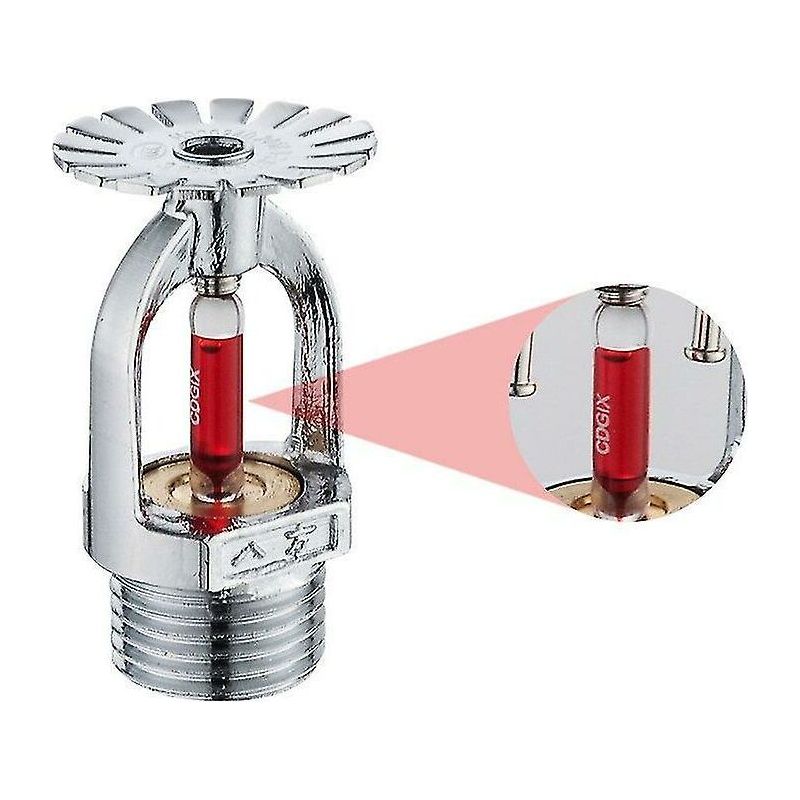 Vurahome - Automatische Sprühvorrichtung, 68 Grad Zerstäubung, Feuersprinkler, Fallrohrtyp, Sicherheitsschutz Gegen Sprinklerwasserlöschung