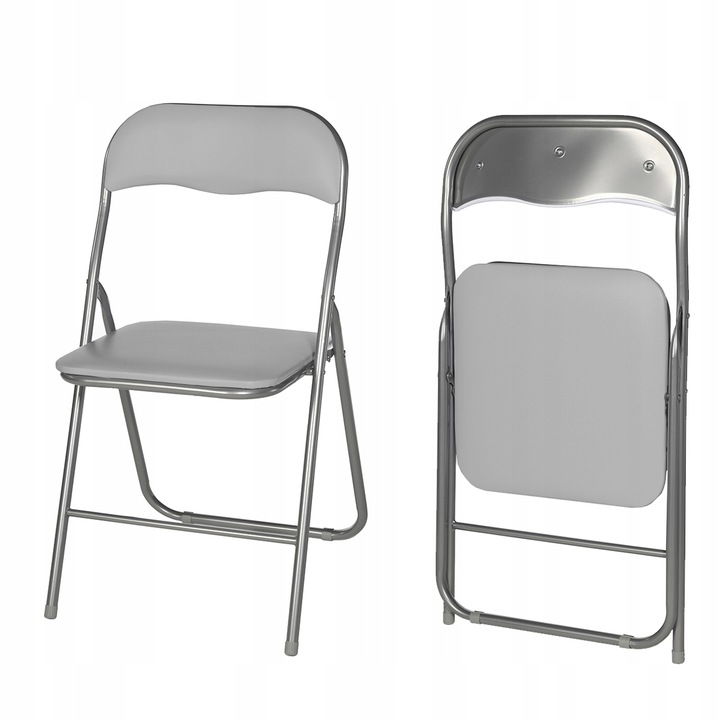 Klappstuhl, Ausziehbar, Garten, Catering, Büro, Grau