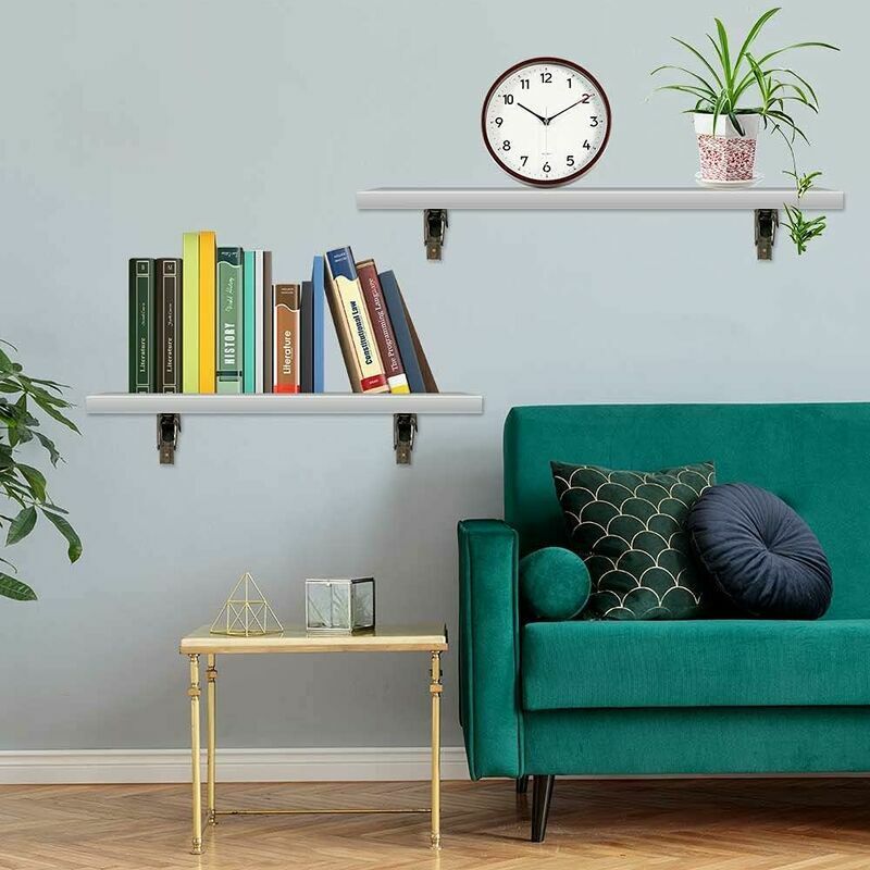 Vurahome – 2-teiliges Klapphalterungsset, 200 Mm Klappbares Wandregal, Klappregalträger Aus Edelstahl, Klapphalterung, Wandklappregal Für Wandregal, Bank