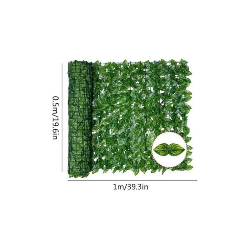Künstlicher Rollefeu-sichtschutz 0,5 M X 1 M Gartenhecke Balkon Terrasse