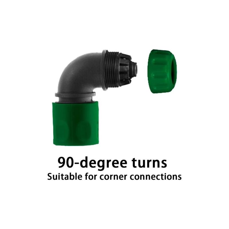 Set Mit 4 Schnellkupplungs-winkeladaptern Für 12-13 Mm Gartenschläuche, 90-grad-winkel-schnellkupplungen, Gartenschlauchadapter, Für Bewässerung, Autowäsche (grün)