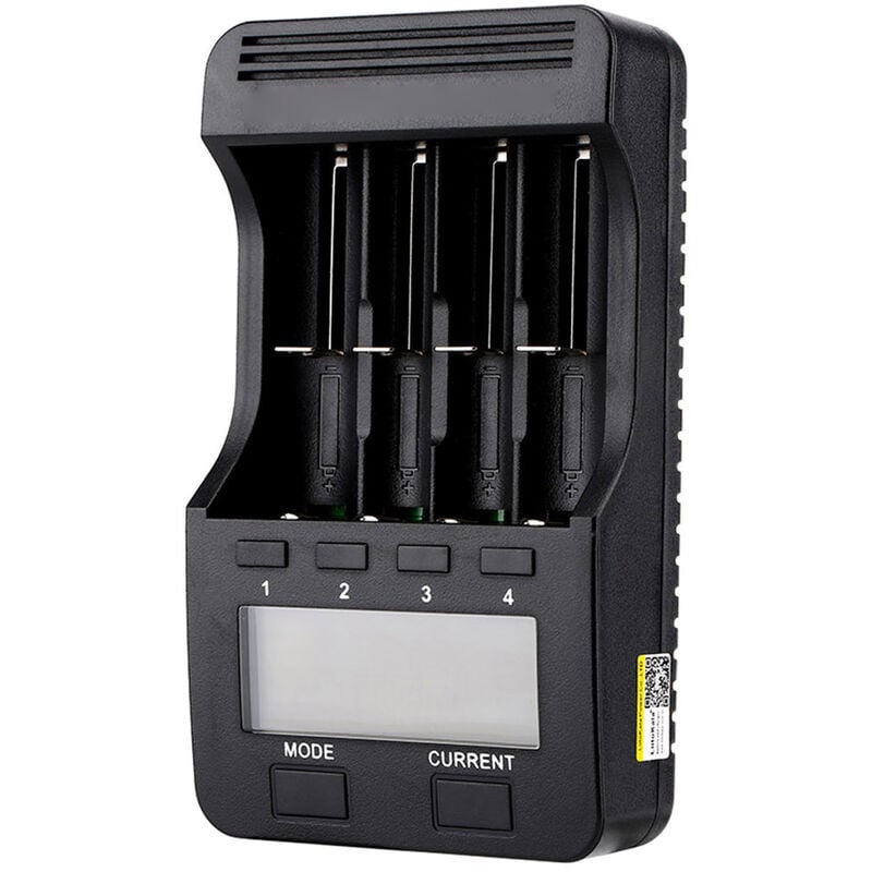 Liitokala Lii-500 Akkuladegerät, Smart-ladegerät Mit 4 Akkufächern, Lcd-display Für Ni-mh, Ni-cd, Li-ion, Akkuhalter, 1 (ladegerät)