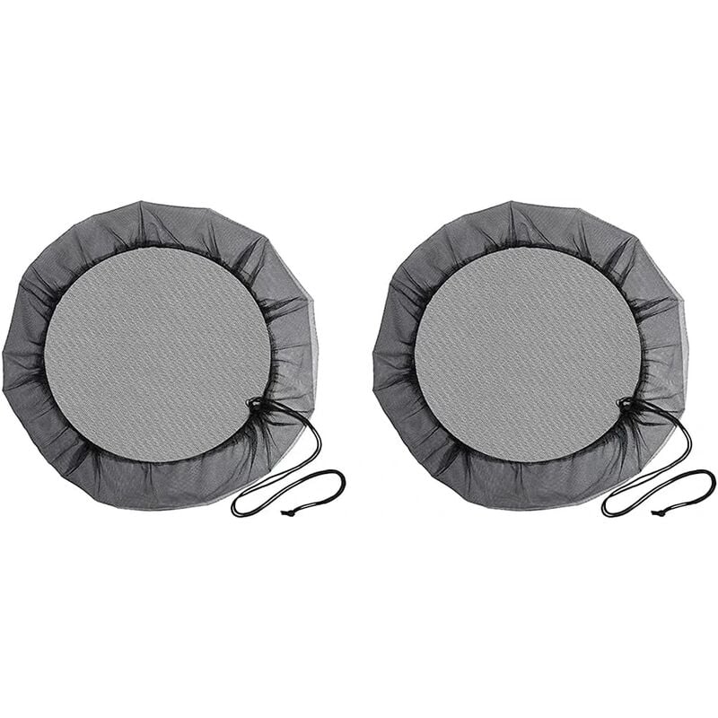 Regennetz, 2-teiliges Schutznetz Mit Kordelzug, Mückenschutz Und Haustierabdeckung Für Regentonne (durchmesser 95 Cm)