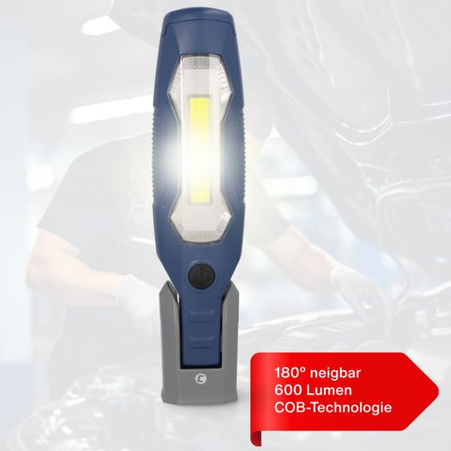 Cartrend - LED-Werkstattleuchte 600 Lumen mit neigbaren Magnetfuß