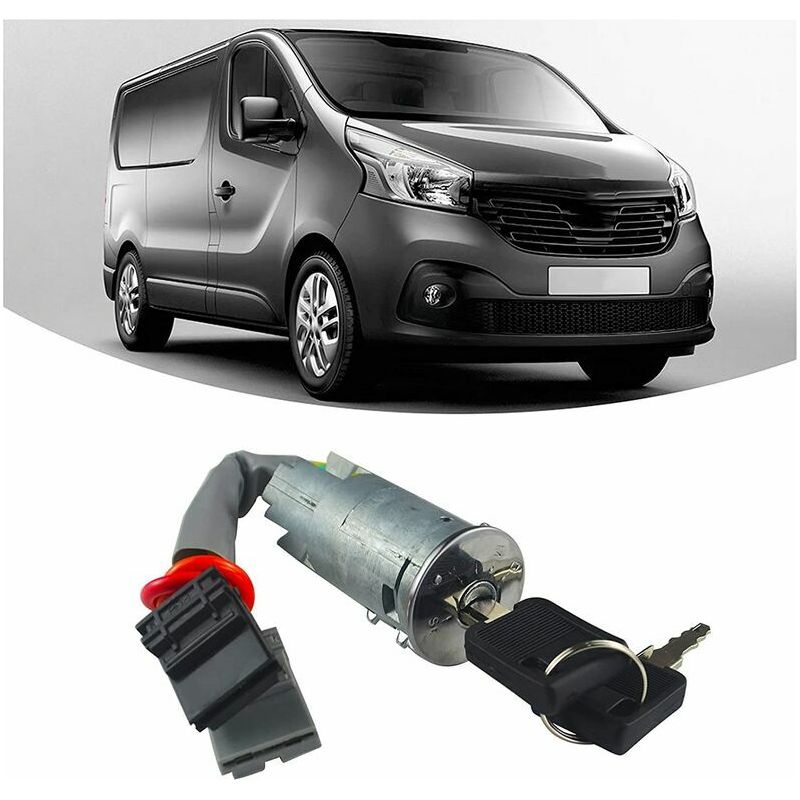 Vurahome - Lenkradschloss-zündschlosszylinder Mit 2 Schlüsseln Für Primastar, Trafic, Vivaro, Opel Master 7701203147 7701038365
