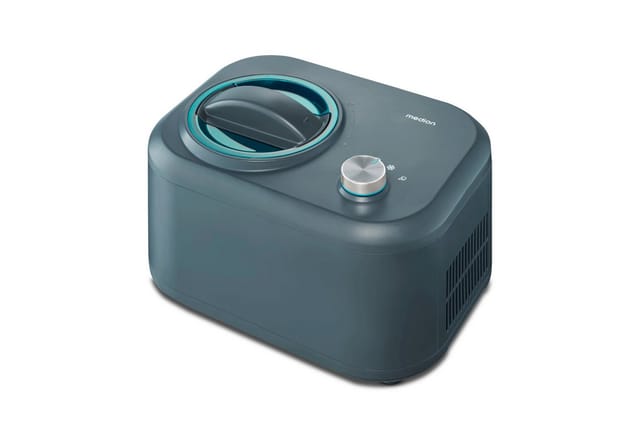 MEDION Eismaschine mit Kompressor (geeignet für die Zubereitung von Speiseeis, gefrorenem Joghurt & Sorbets, 1 Liter, 100