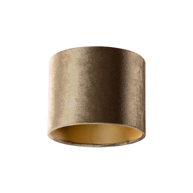 Samtlampenschirm Bronze mit goldener Innenseite 18/18/14