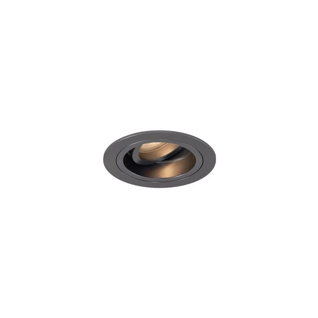 Moderner Einbaustrahler Gunmetal GU10 50 mm rund schwenkbar - Chuck