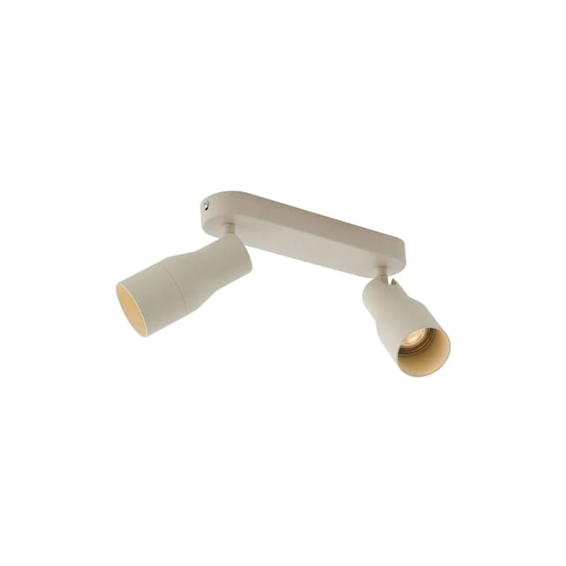 Runde Deckenleuchte Beige GU10 50mm 2-flammig - Stanley