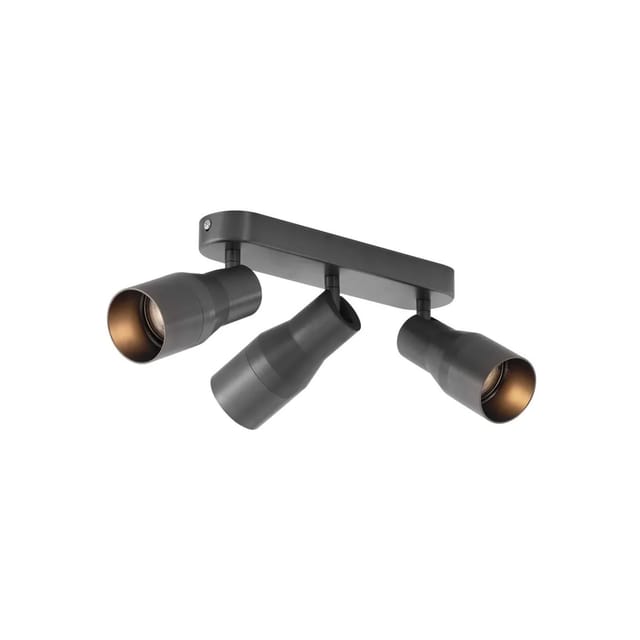 Runde Deckenleuchte Gunmetal GU10 50mm 3-flammig - Stanley