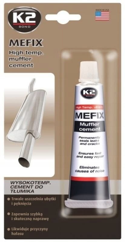 K2 - Mefix Zement de Auspuff, hohe Temperatur, Reparatur, Kitt, de Auspuffanlage, Reparatur, Zement, 140 g.