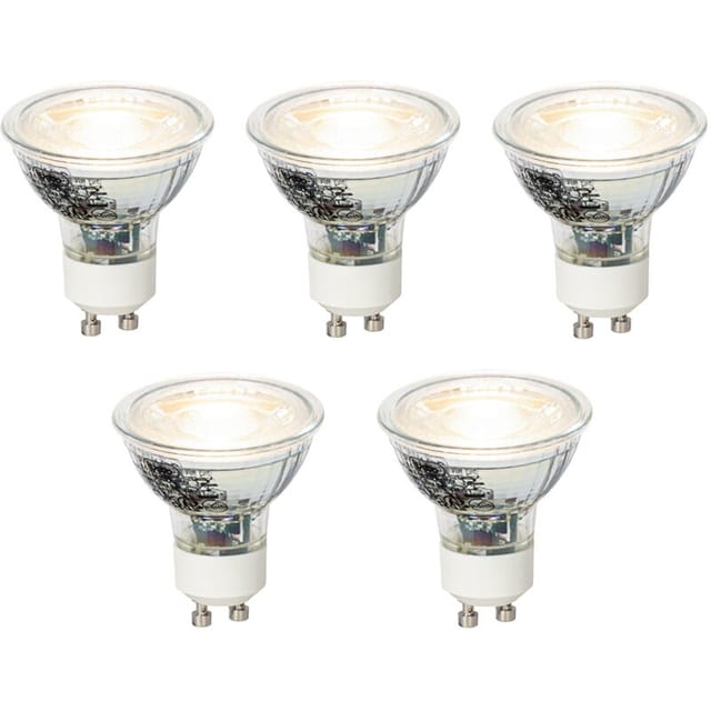 Set mit 5 dimmbaren GU10 LED-Lampen 4W 310lm 3000K