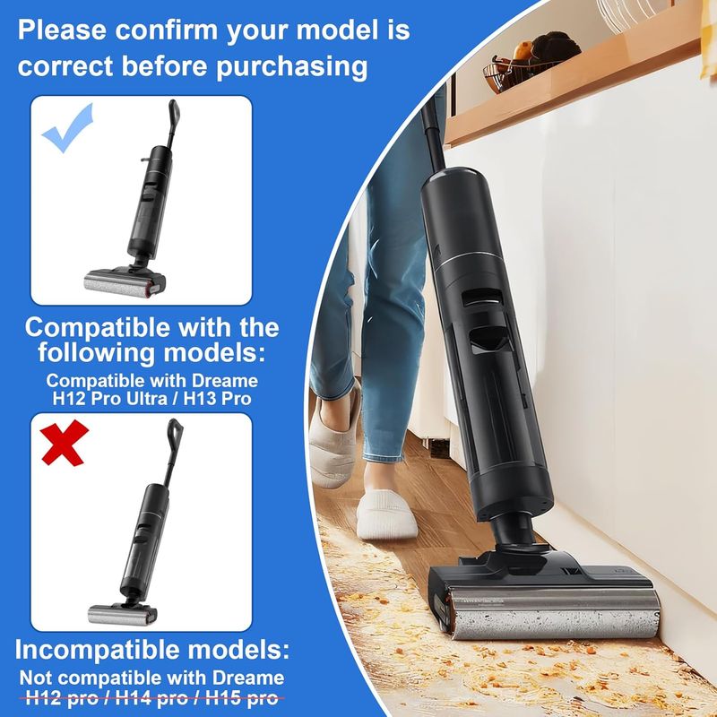 Zubehör Für Dreame H12 Pro Ultra / H13 Pro Nass- Und Trockensauger: 4 Bürstenwalzen + 4 Hepa-filter + 2 Reinigungsbürsten