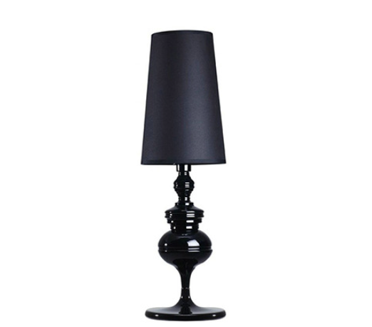 Europäischer Stil Wohnzimmer Dekorative Lampe Tischlampe Schwarz Kleine Nachttischlampe 15x46cm