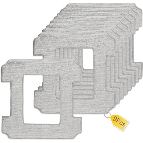 9 Pièces Pour Ecovacs Winbot W2 Pro/w2 Pro Omni/w2 Omni/w2/w1 Pro/w1 Microfibre Serpillère Rechange Kit, Lavables Lingette De Nettoyage Pour Robots Laveurs De Vitres, Pour Nettoyage Vitre, Taches
