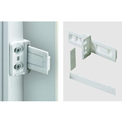 Charnière Invisible Pour Réfrigérateur Encastré – Plastique Blanc – Kit Complet Avec Rail De Guidage Et Adaptateur – Charge Maximale 30kg