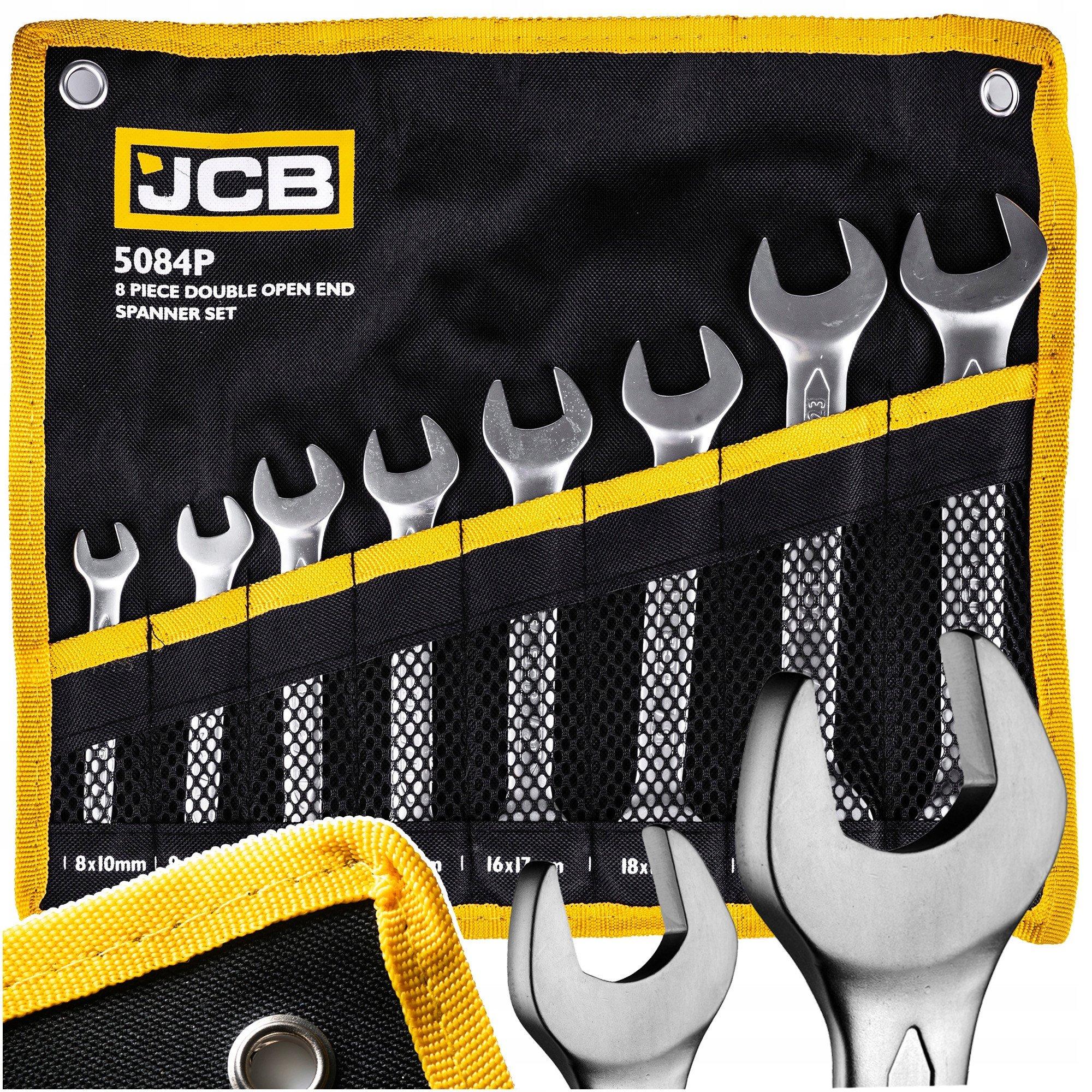 Jcb 8-teiliges Verstellbares Schraubenschlüsselset Aus Langlebigem Metall