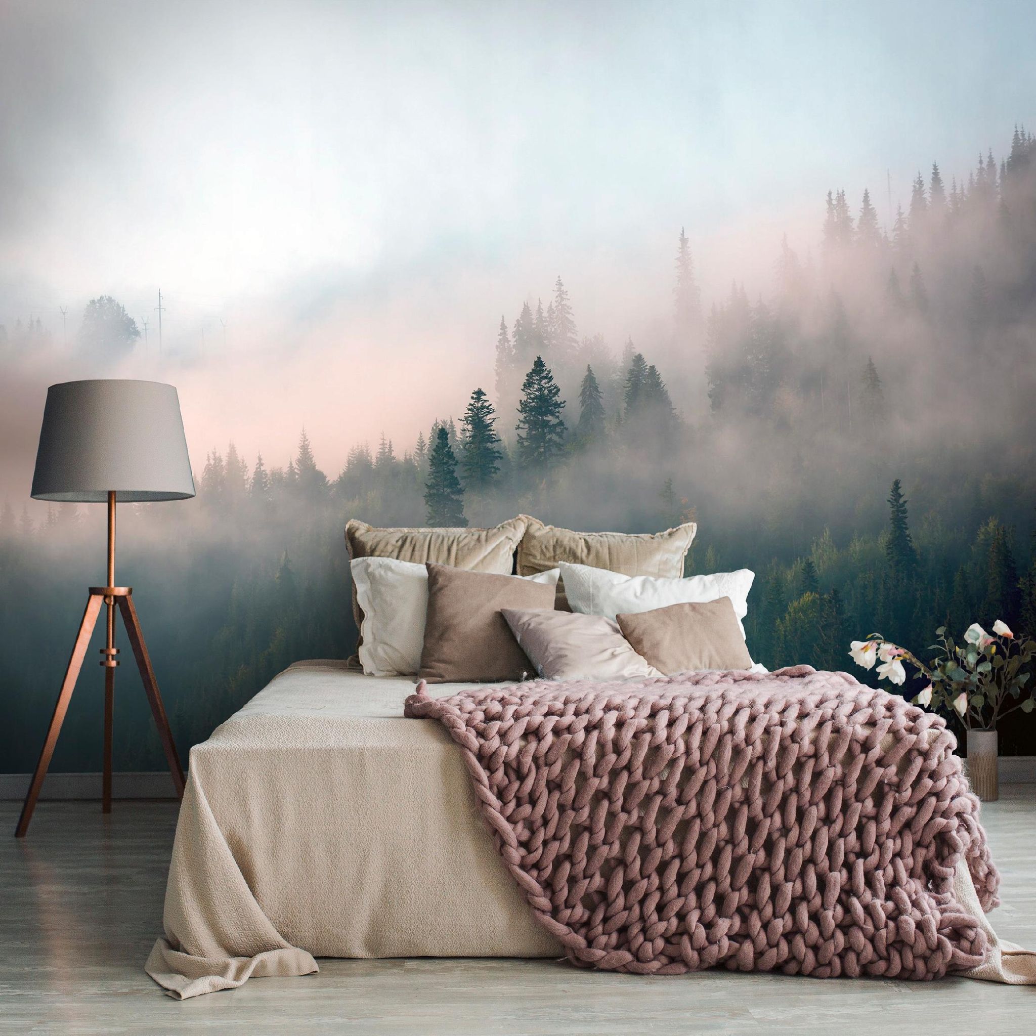 Fototapete Nebelwald Natur, Für Wohnzimmer Und Schlafzimmer, 250 X 175 Cm – Komplettset Inkl. Kleister & Anleitung