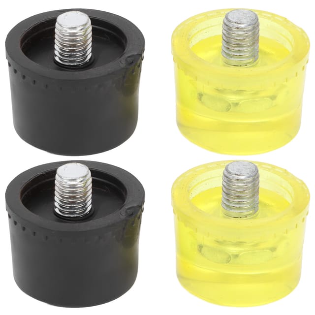 Eosnow - 2 Set Gummi -Schlagkopfhammer Ersatztipps Mallet Accessoires Gelb Blackdia 25mm