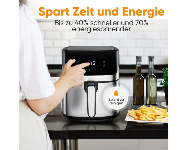 Profi Cook - ProfiCook pc-fr 1294 h Heißluft-Fritteuse edelstahl/schwarz